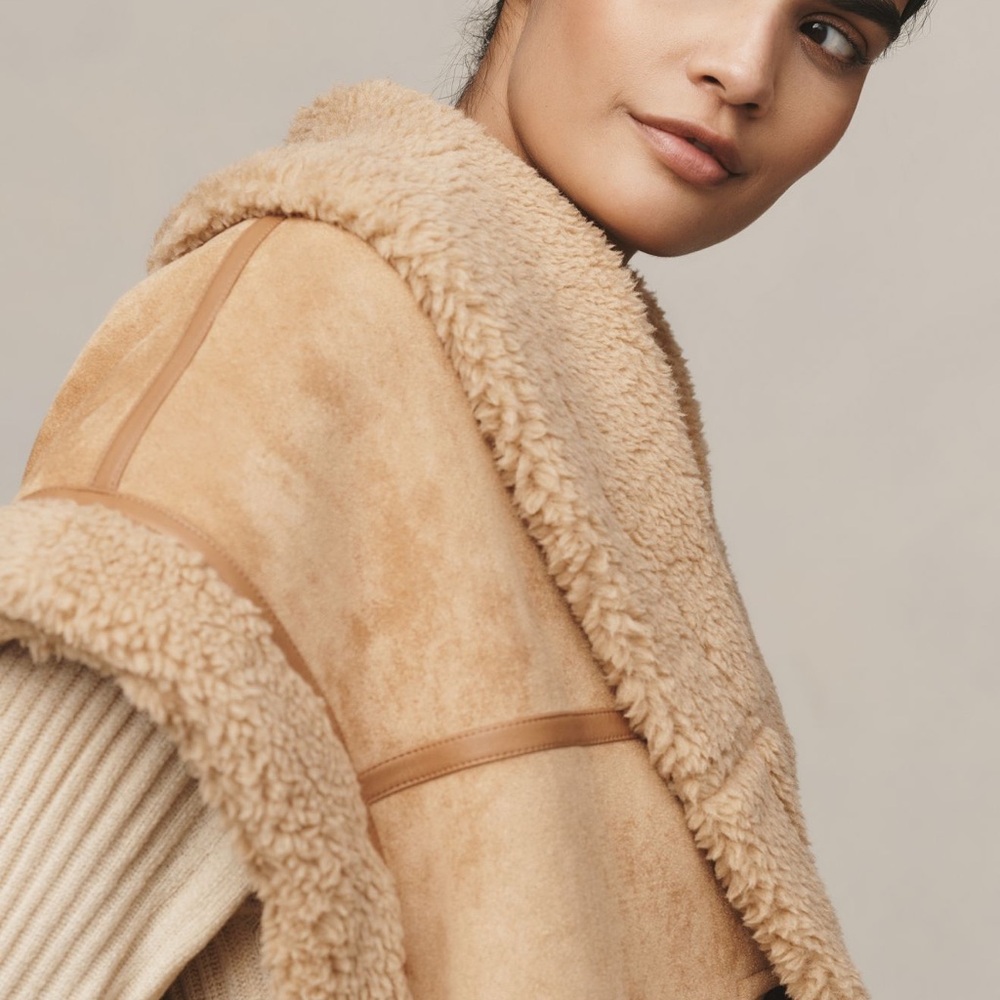 NWT Avec Les filles relaxed Sherpa vests - Picture 10 of 11
